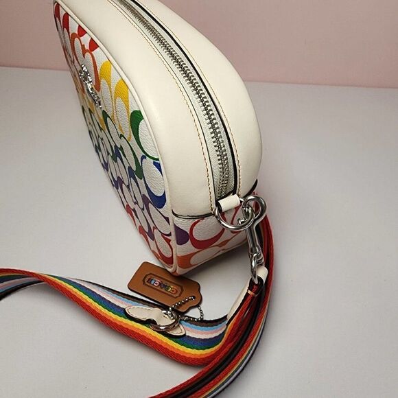 COACH CA175 Jamie Camera Crossbody Bag Rainbow Signature Pride - Picture 2 of 8